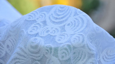 Sukienka Biała żakardowe tkaniny tapicerki Wedding Fabric, Szerokość 57 &amp;quot;/ 58&amp;quot;