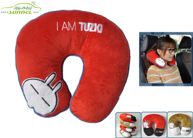 czerwone cartoon Tuzki U Type Super miękki fotelik głowy reszta poduszki z haftem logo