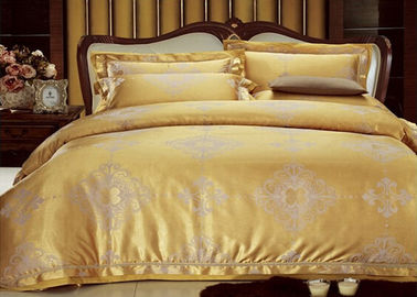 Złoty Full size Ustawia Tencel Pościel z 2 poszewki na poduszki, kołdrę 1