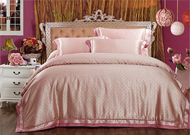 Współczesna Tencel Pościel Luxury Bed Kołdra jedwabna pościel Różowy poszewki