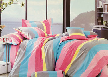 Queen Size 100 Cotton Zestawy pościelowe dla dziewczyn, czerwony / żółty / niebieski / szary